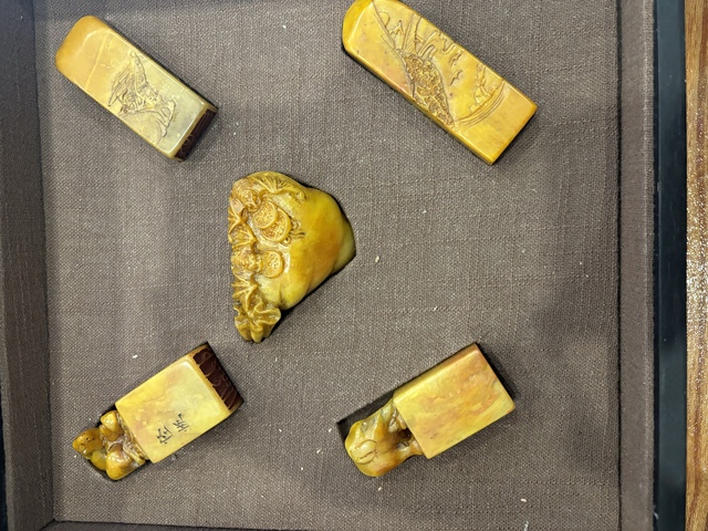 古玩雜項壽山石閑章一組真品鑒賞圖