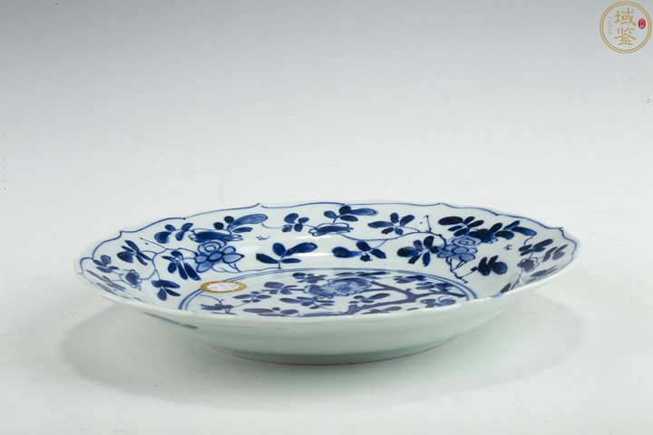 古玩陶瓷清康熙·青花花卉紋花口盤拍賣，當前價格782元