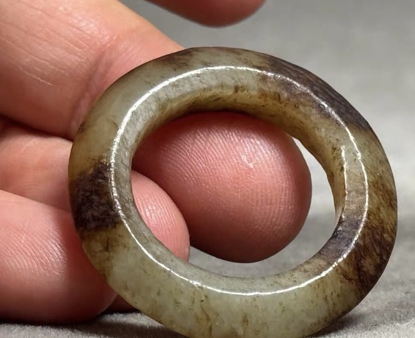 古玩玉器仿古玉環真品鑒賞圖