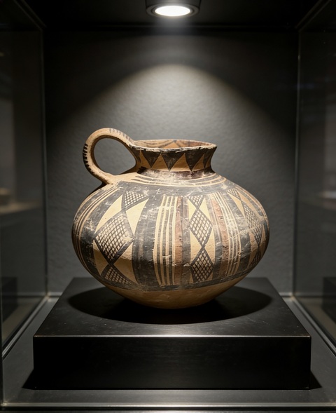 古玩陶瓷馬家窯·單耳罐拍賣，當(dāng)前價(jià)格238元