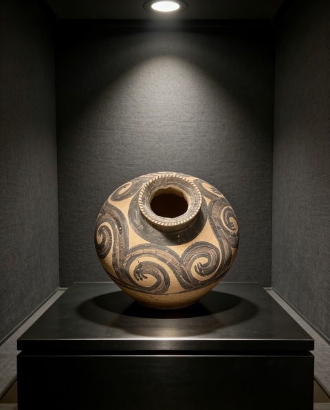 古玩陶瓷馬家窯·蛇線肢爪紋壺拍賣，當(dāng)前價(jià)格198元