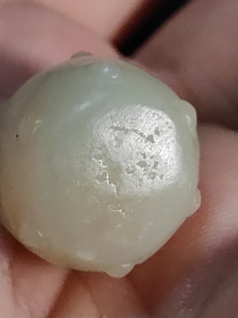 古玩玉器和田玉雕“鼓珠”真品鑒賞圖