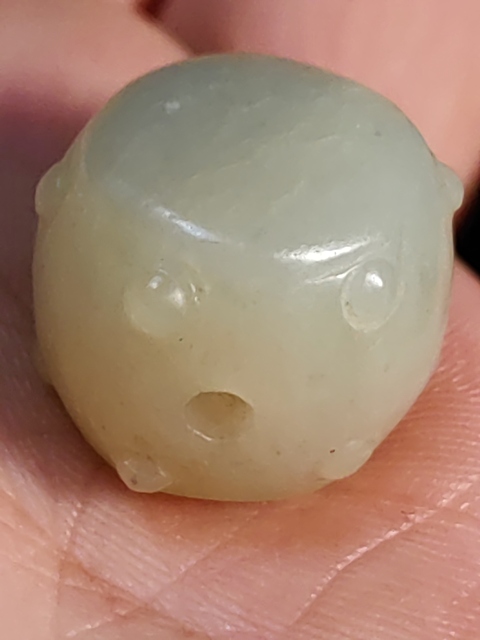 古玩玉器和田玉雕“鼓珠”真品鑒賞圖