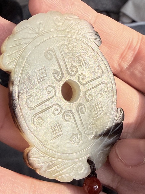 古玩玉器和田玉雕“出廓璧”真品鑒賞圖