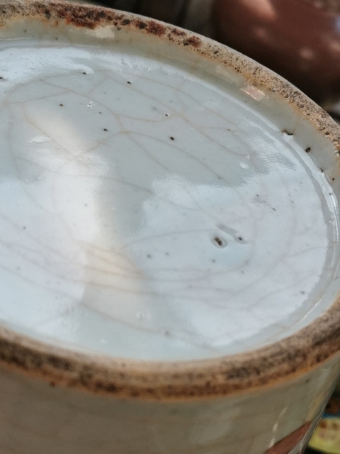 古玩陶瓷民國彩繪清拱紋提梁壺真品鑒賞圖