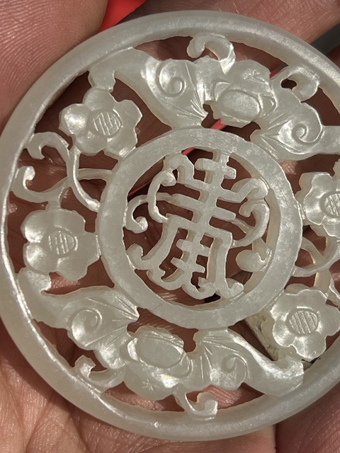 古玩玉器福壽佩真品鑒賞圖