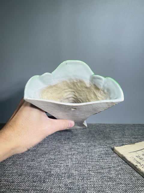 古玩陶瓷民國.白菜壁掛?(花器)拍賣，當前價格500元