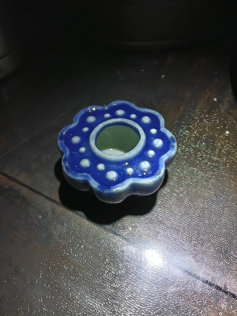 古玩陶瓷霽藍釉蓮蓬造型水盂拍賣，當(dāng)前價格1688元