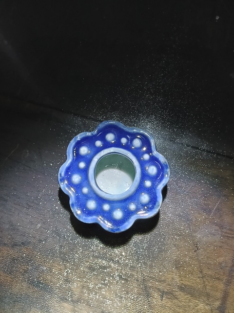 古玩陶瓷霽藍釉蓮蓬造型水盂拍賣，當(dāng)前價格1688元