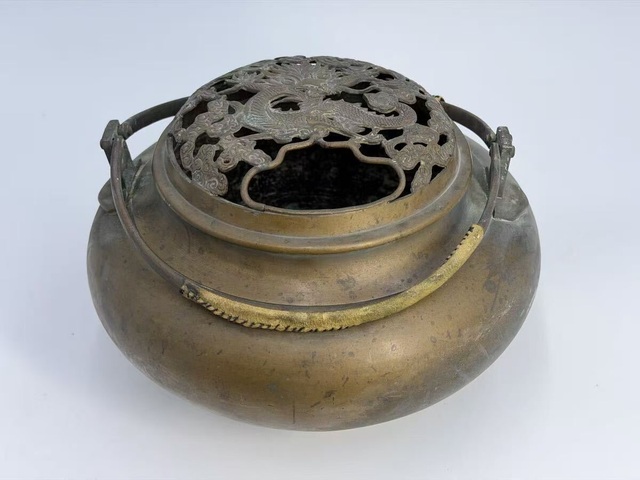 古玩銅器手爐真品鑒賞圖