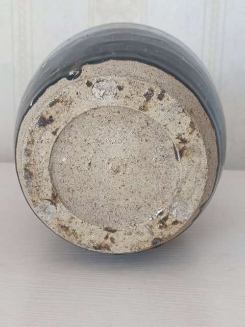 古玩陶瓷明末清初褐釉雙系蓋罐拍賣，當前價格38元