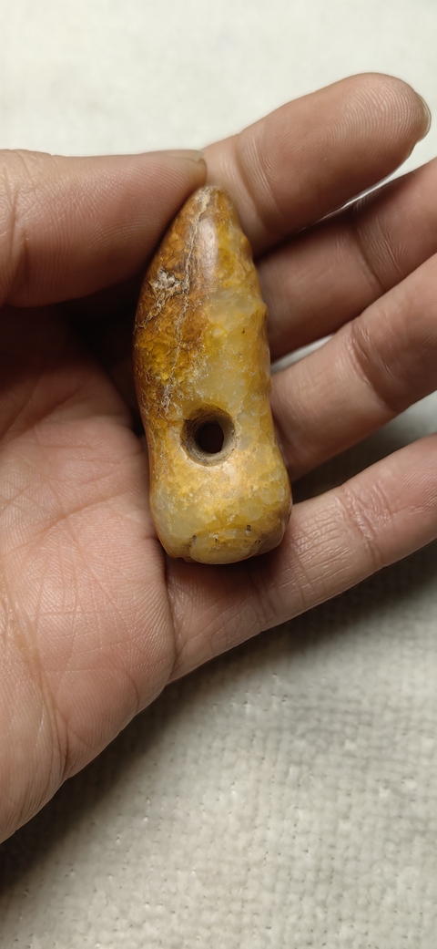 古玩玉器仿紅山文化玉蠶真品鑒賞圖