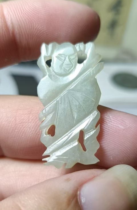 古玩玉器和田玉雕“人物花片”真品鑒賞圖