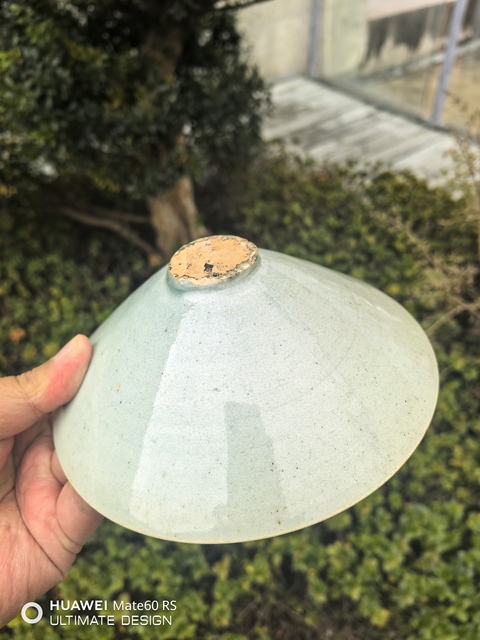 古玩陶瓷湖田窯雙鳳斗笠盞真品鑒賞圖