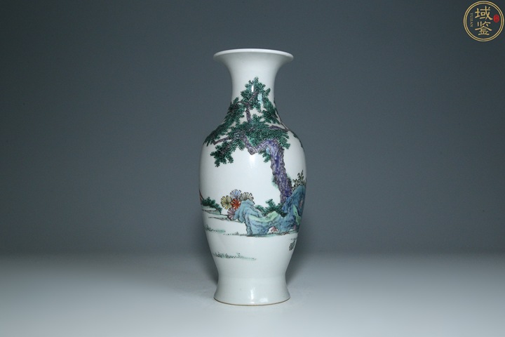 古玩陶瓷清末民初·粉彩人物故事紋觀音瓶拍賣，當前價格5340元