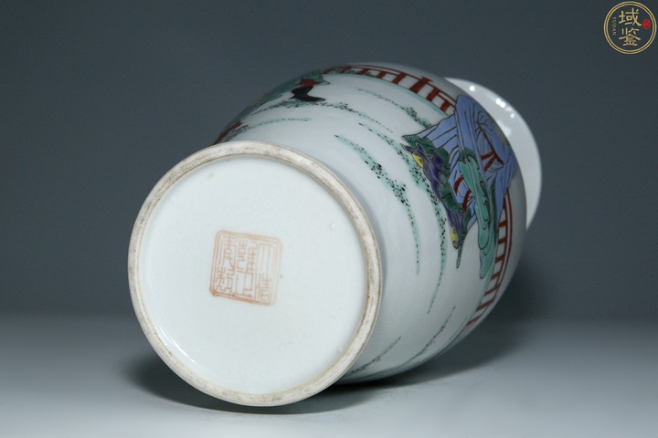 古玩陶瓷清末民初·粉彩人物故事紋觀音瓶拍賣，當前價格5340元