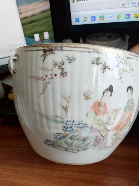 古玩陶瓷粉彩仕女人物紋四系蓋罐拍賣，當前價格2280元