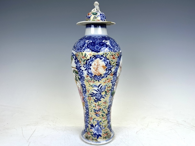 古玩陶瓷清乾隆·煨瓷青花開(kāi)窗描金廣彩滿大人系列小將軍罐拍賣(mài)，當(dāng)前價(jià)格3880元