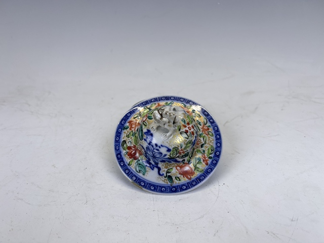 古玩陶瓷清乾隆·煨瓷青花開(kāi)窗描金廣彩滿大人系列小將軍罐拍賣(mài)，當(dāng)前價(jià)格3880元