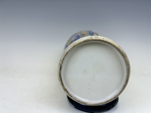 古玩陶瓷清乾隆·煨瓷青花開(kāi)窗描金廣彩滿大人系列小將軍罐拍賣(mài)，當(dāng)前價(jià)格3880元