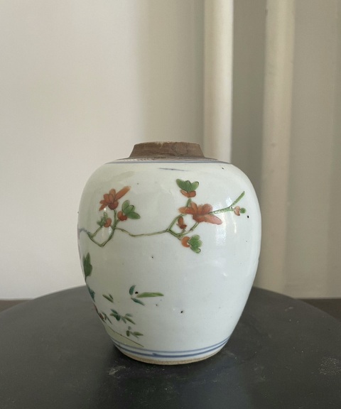 古玩陶瓷清雍正 粉彩花卉紋罐拍賣，當(dāng)前價(jià)格7600元