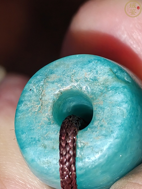 古玩玉器天河石桶珠真品鑒賞圖