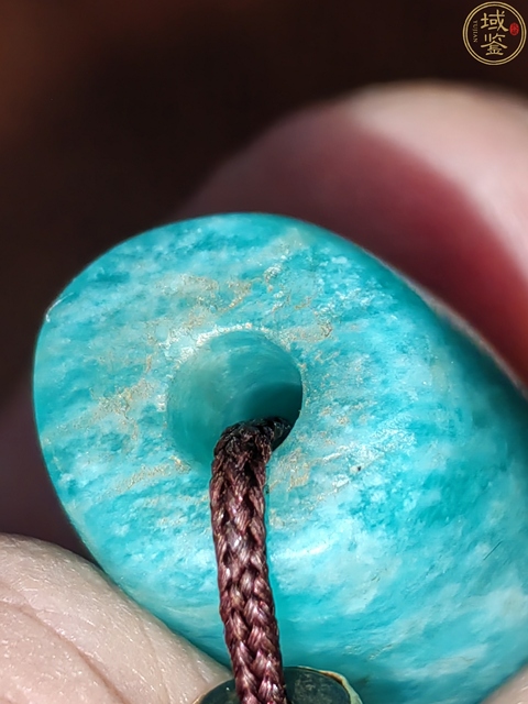 古玩玉器天河石桶珠真品鑒賞圖