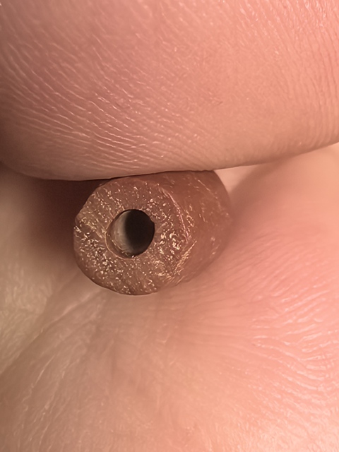 古玩玉器雞肝瑪瑙珠真品鑒賞圖