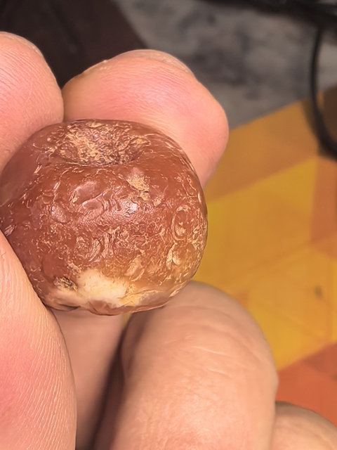 古玩玉器千年瑪瑙珠子真品鑒賞圖