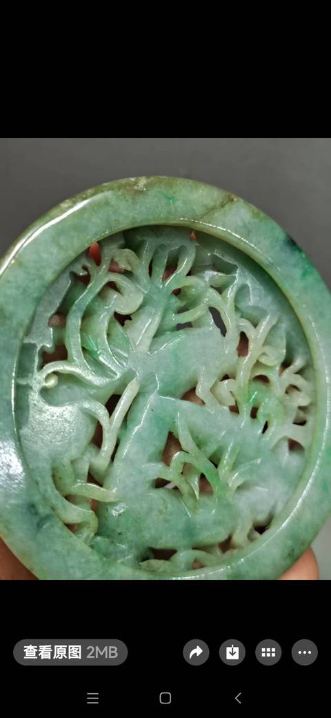 古玩玉器天然翡翠瓦子真品鑒賞圖