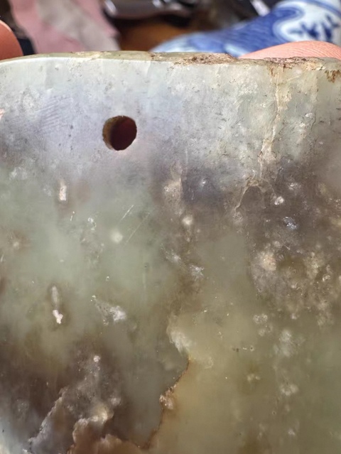 古玩玉器玉戚殘件真品鑒賞圖