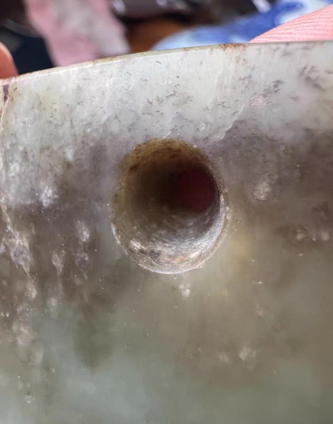 古玩玉器玉戚殘件真品鑒賞圖