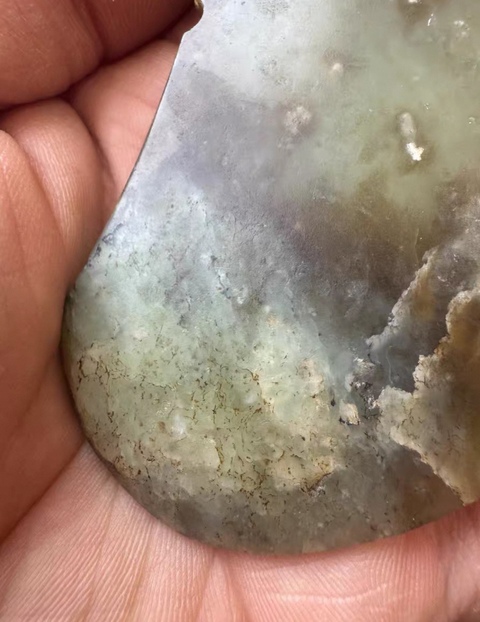 古玩玉器玉戚殘件真品鑒賞圖