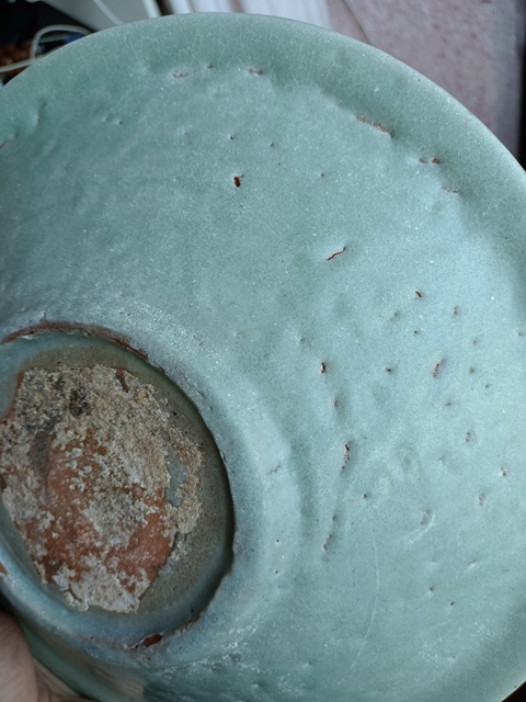 古玩陶瓷龍泉青瓷菊瓣紋折沿大盤拍賣，當(dāng)前價(jià)格1500元