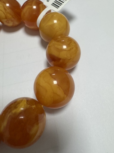 古玩玉器天然蜜蠟手串真品鑒賞圖