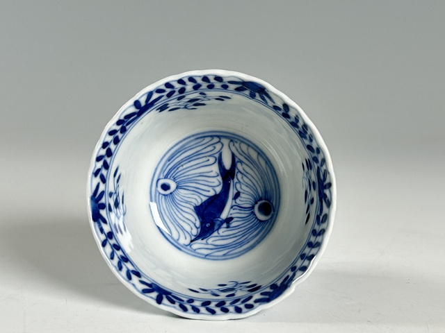 古玩陶瓷晚清·青花魚藻紋杯拍賣，當前價格331元