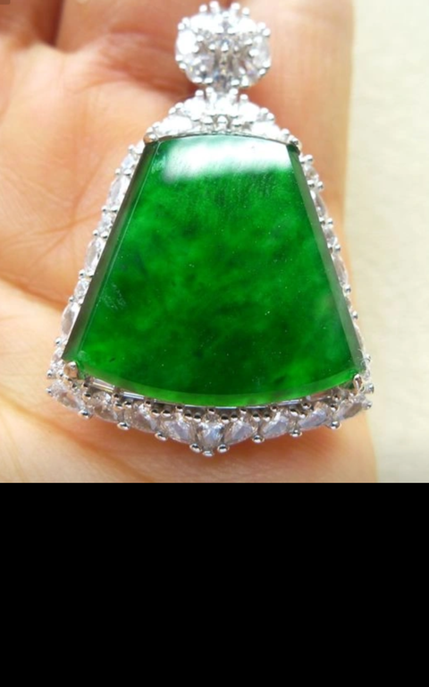 古玩玉器翡翠鑲嵌“平安無事牌”拍賣，當前價格1128元