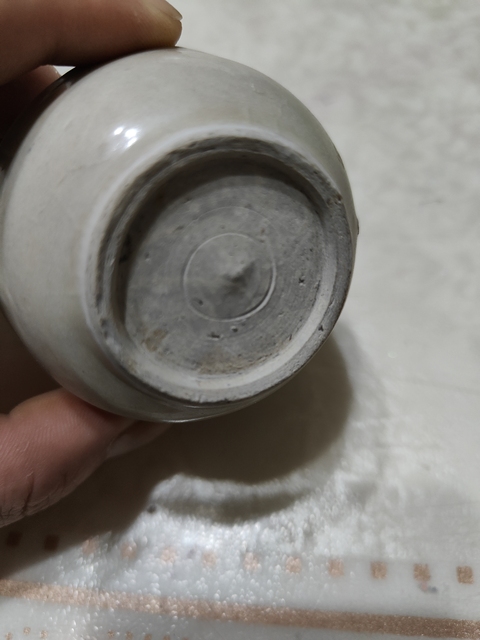 古玩陶瓷明末清初 青花山水紋盒真品鑒賞圖