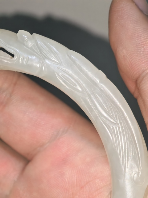 古玩玉器龍紋鐲子真品鑒賞圖