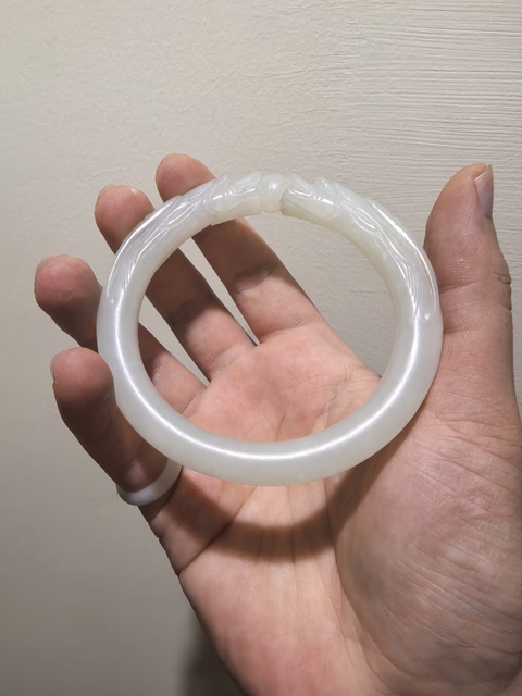 古玩玉器龍紋鐲子真品鑒賞圖