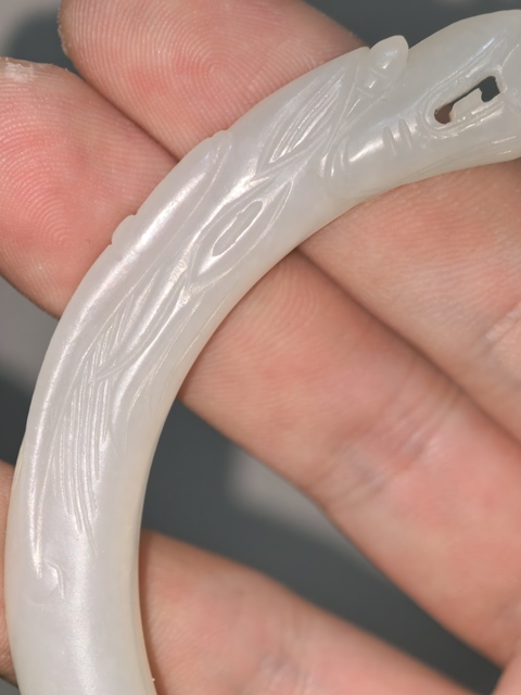 古玩玉器龍紋鐲子真品鑒賞圖