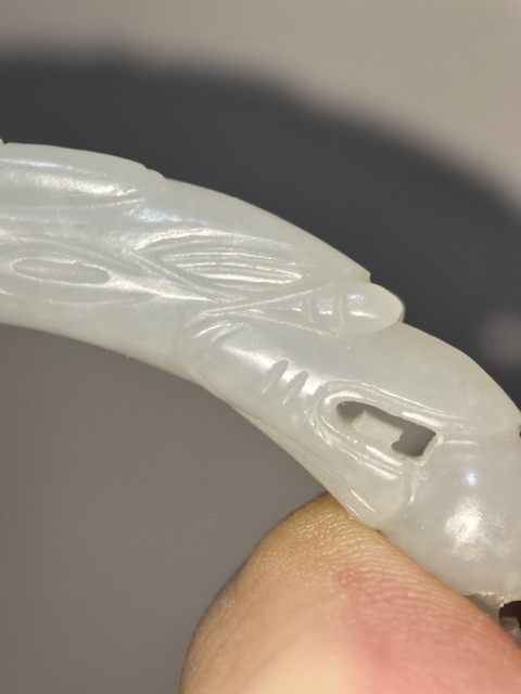 古玩玉器龍紋鐲子真品鑒賞圖