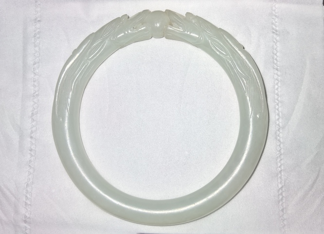 古玩玉器龍紋鐲子真品鑒賞圖