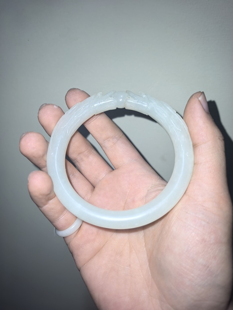 古玩玉器龍紋鐲子真品鑒賞圖