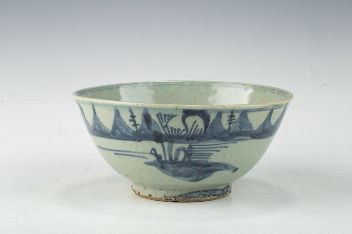 古玩陶瓷清早·青花山水紋碗拍賣，當(dāng)前價格188元