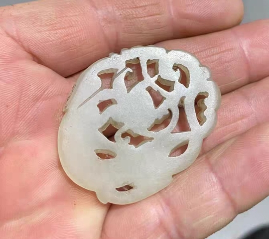 古玩玉器螭龍玉嵌飾真品鑒賞圖