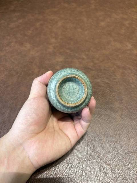 古玩陶瓷龍泉青瓷哥釉杯，模糊，偏老真品鑒賞圖