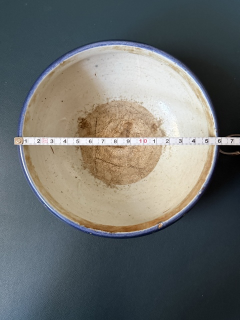 古玩陶瓷霽藍釉三乳足缽式香爐真品鑒賞圖