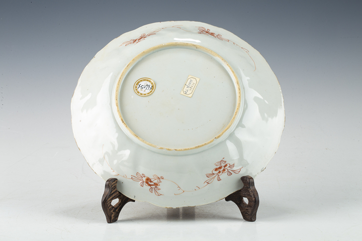 古玩陶瓷清康熙·礬紅描金仕女花卉紋花口盤拍賣，當前價格0元