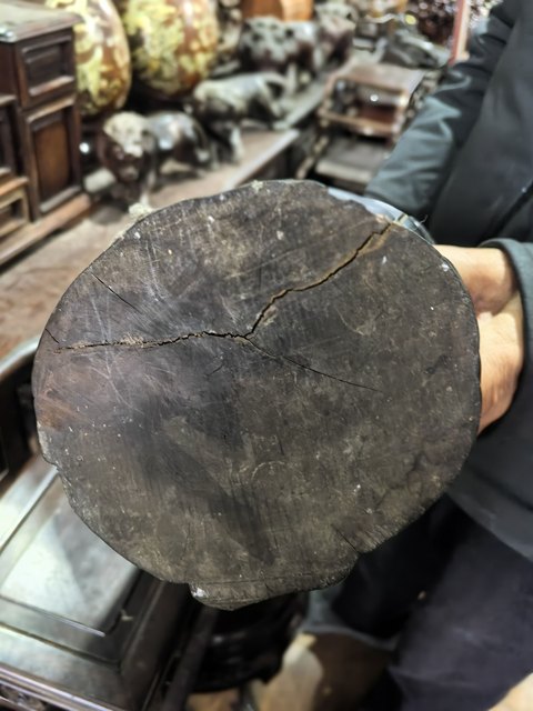 古玩雜項(xiàng)木雕壽星真品鑒賞圖